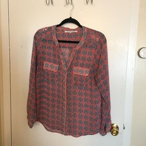 Collective Concepts LS Blouse Sz M